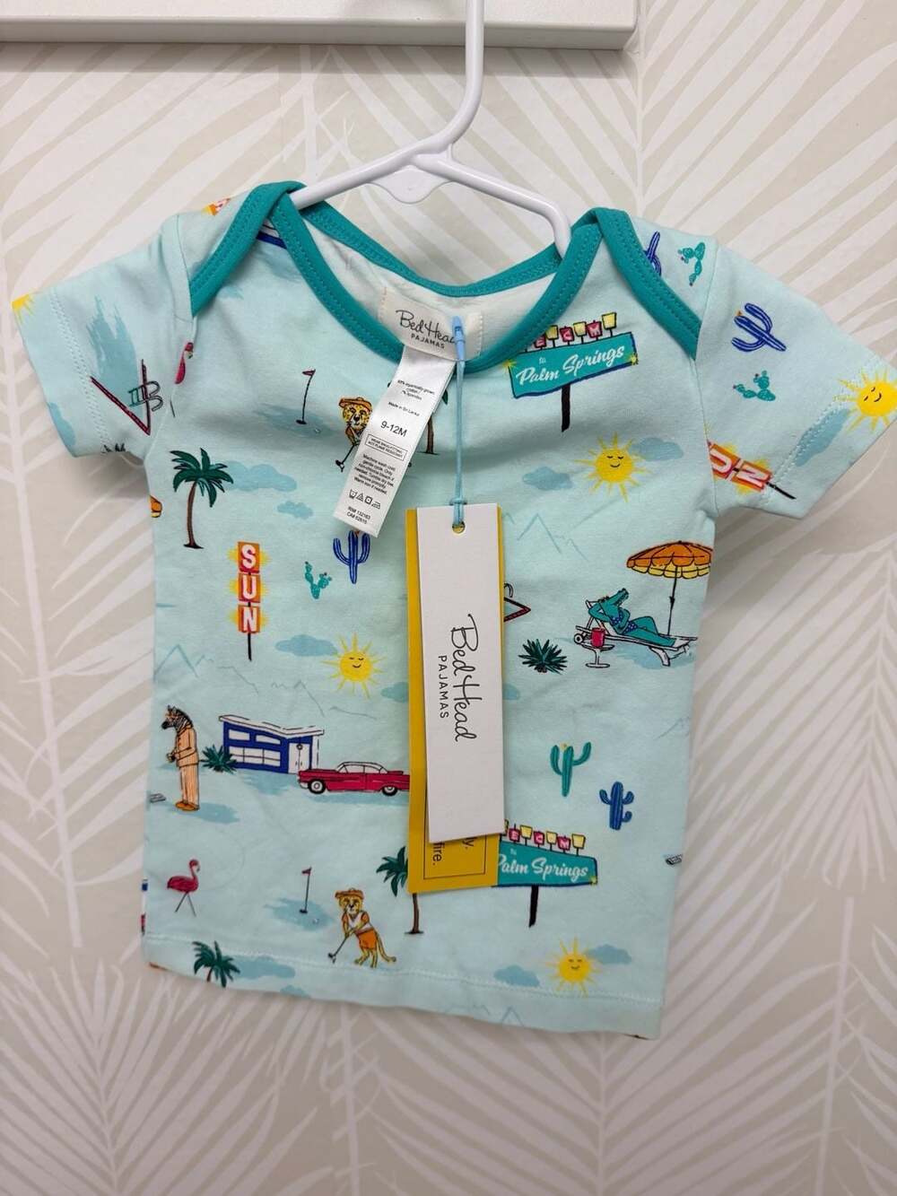BedHead Pajamas Baby Palm Springs Life Organic Cotton Short Sleeve Shirt
